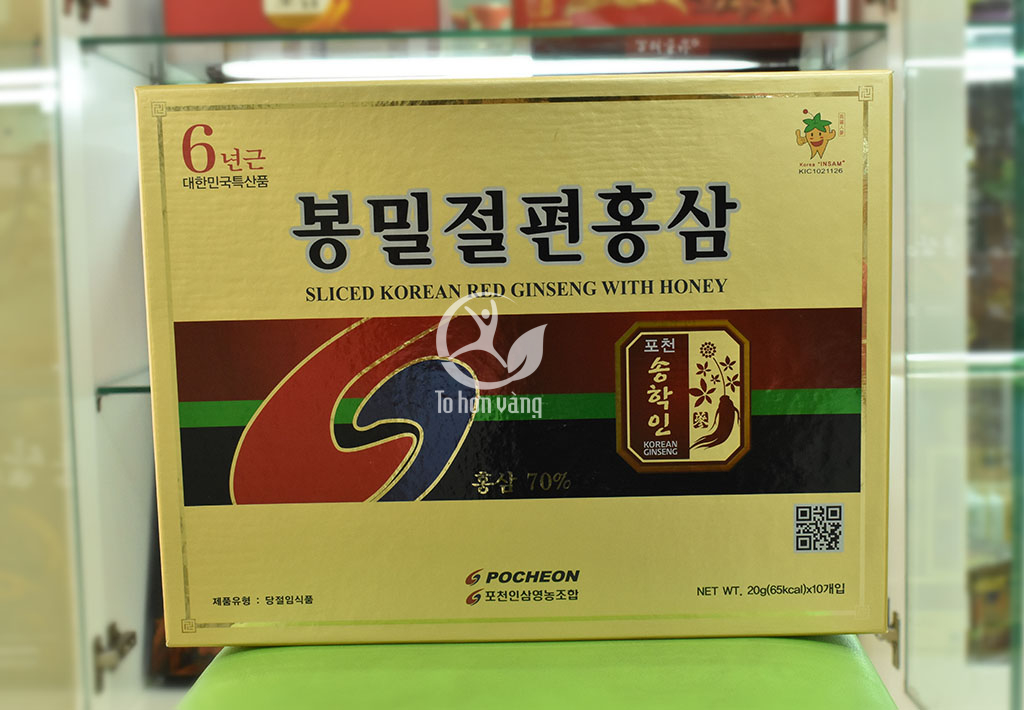 Hồng sâm lát tẩm mật ong Pocheon 200g Hàn Quốc