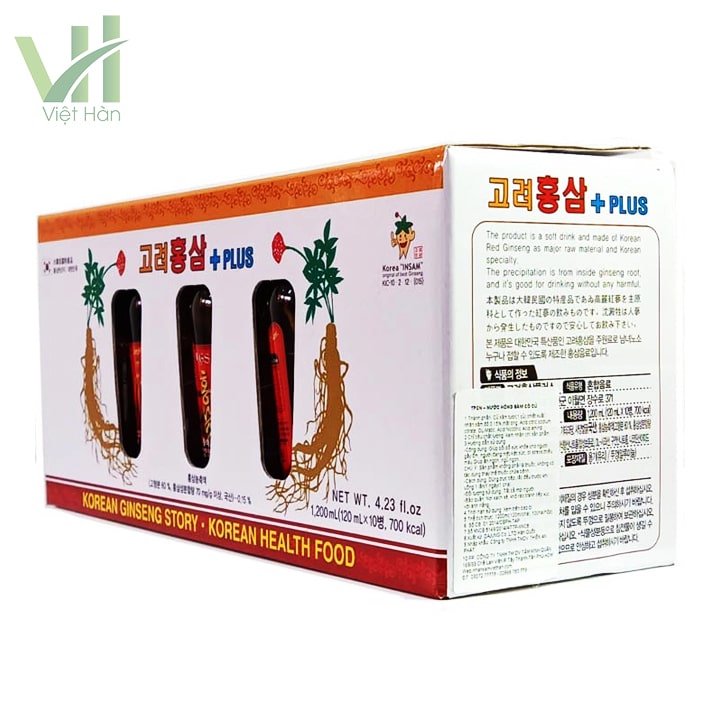 <em>Góc sản phẩm nước hồng sâm có củ KGS - hộp 10 chai</em>