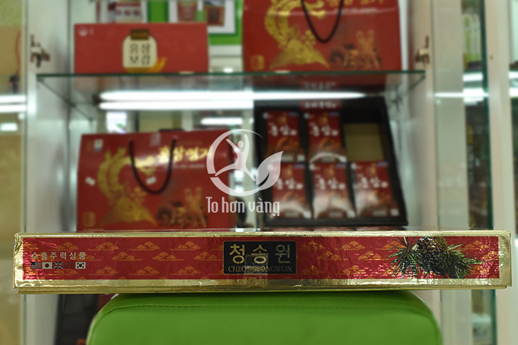 Hình ảnh tem hộp viên tinh dầu thông đỏ Cheong Song Won 180 viên hộp đỏ Hàn Quốc Hình ảnh tem hộp viên tinh dầu thông đỏ Cheong Song Won 180 viên hộp đỏ Hàn Quốc
