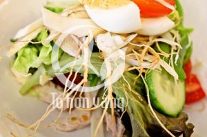 Món salad với nguyên liệu chính là nhân sâm mang đến cảm giác lạ miệng cho cả gia đình