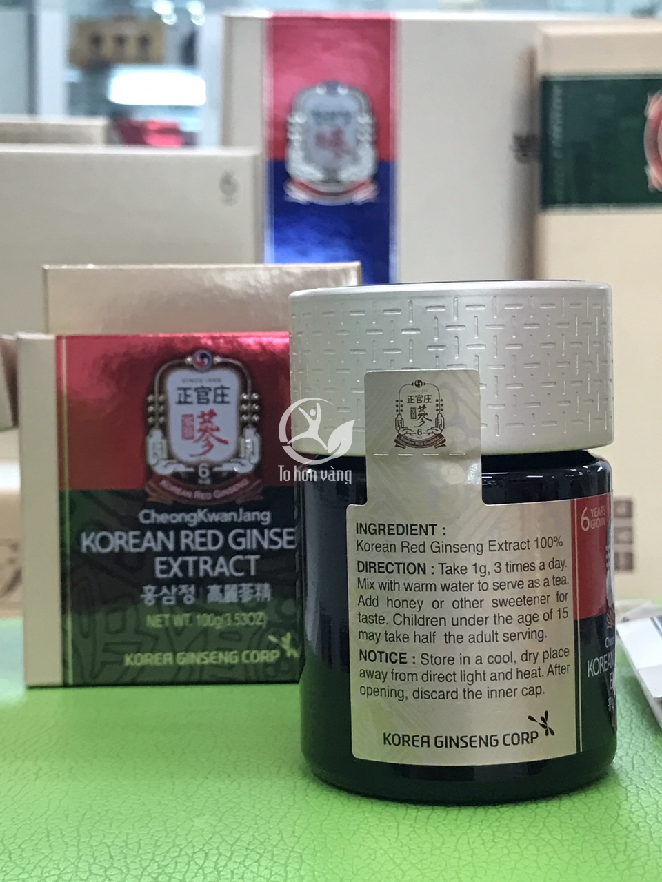 Lọ đựng cao hồng sâm có khối lượng 100g Lọ đựng cao hồng sâm có khối lượng 100g