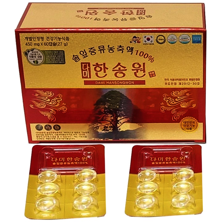 Sản phẩm Tinh dầu thông đỏ chính phủ Hàn Quốc Dami Hansongwon 60 viên