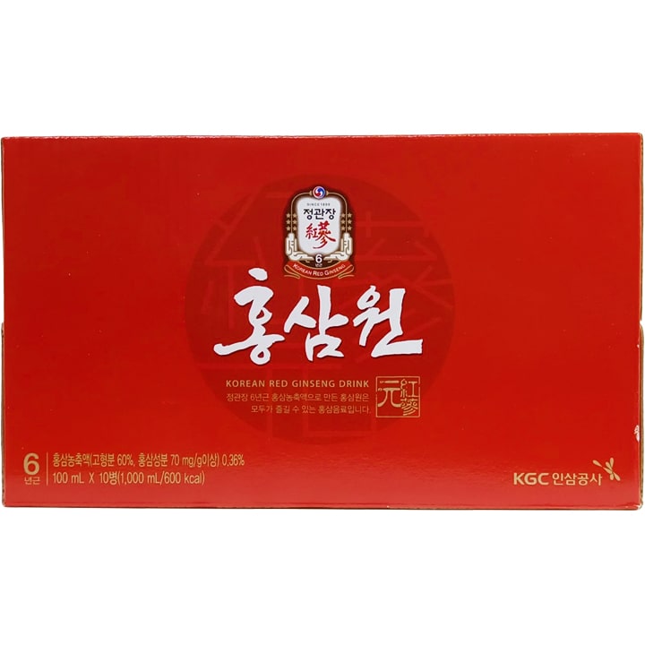 Hộp sản phẩm Nước Hồng Sâm Won Chai 100ml X 10 Cheong Kwan Chang