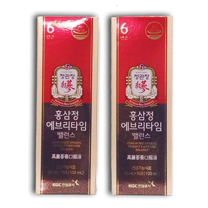 2 hộp hồng sâm KGC Everytime Balance (10ml x 10 gói x 2 hộp)
