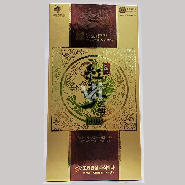 Mặt trước hộp nước tinh chất hồng sâm chai 700ml Gold Hàn Quốc
