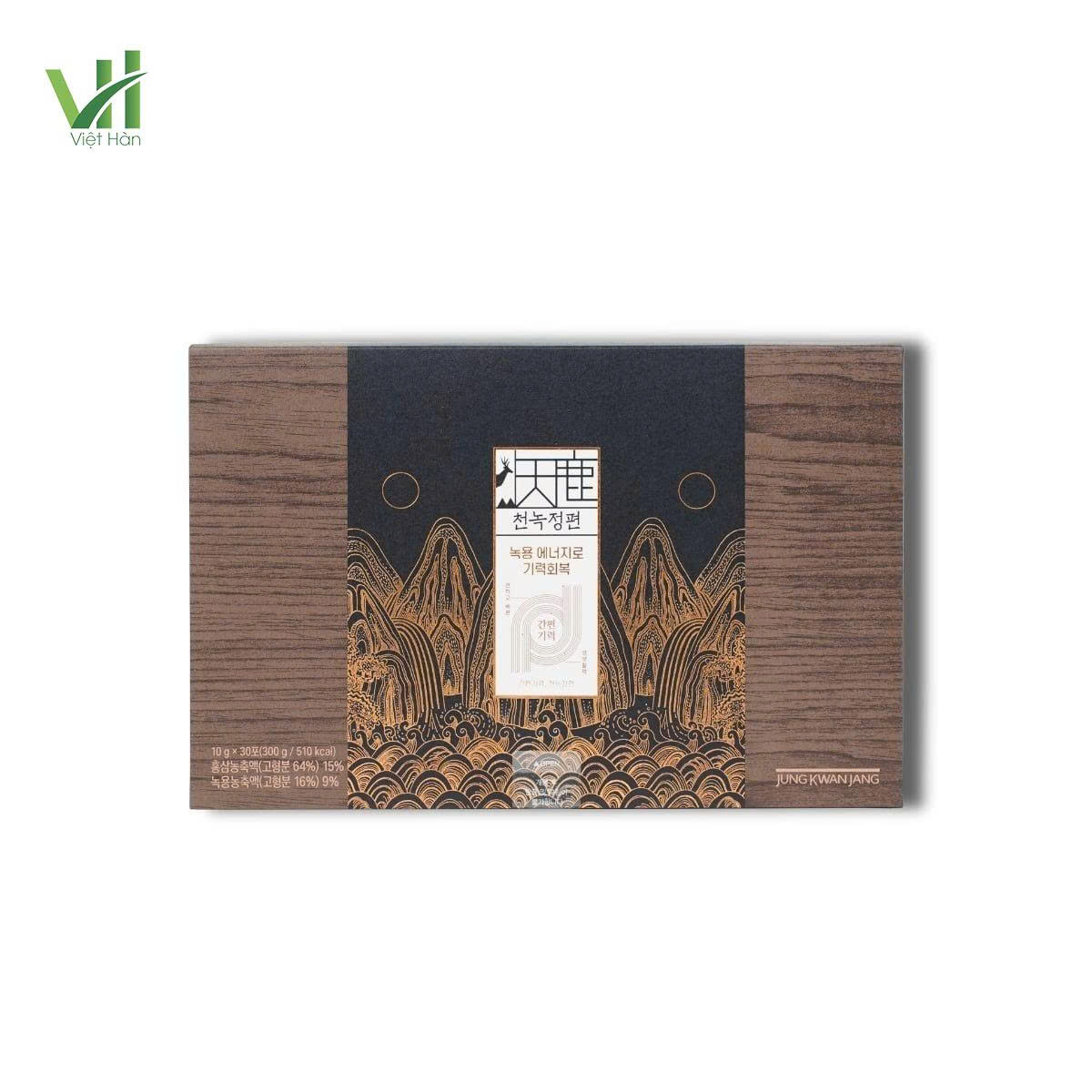 Cao Hồng Sâm Nhung Hươu Jung Kwan Jang pha sẵn - Hộp 30 gói x 10g