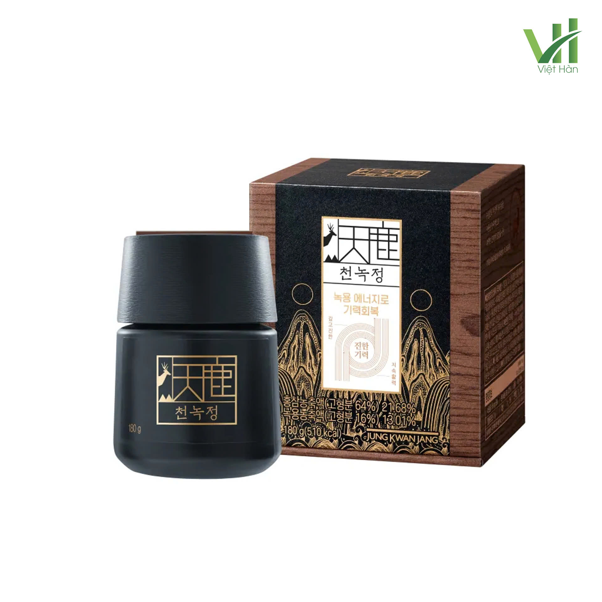 Cao Hồng Sâm Nhung Hươu Jung Kwan Jang Hàn Quốc Hộp gỗ 180g