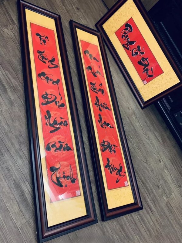 tranh thư pháp quà tết cho ông bà