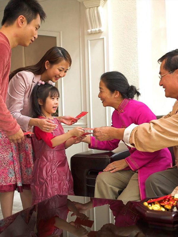 bao lì xì quà tết ông bà