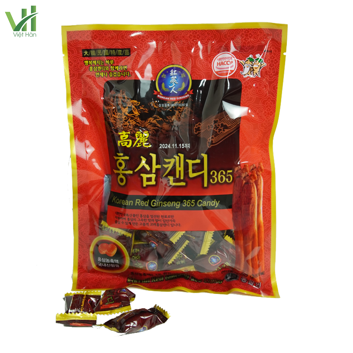 Kẹo Hồng Sâm Hàn Quốc Red Ginseng 365 Candy 200G