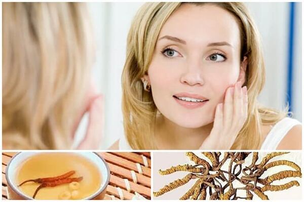 đông trùng hạ thảo tươi làm đẹp