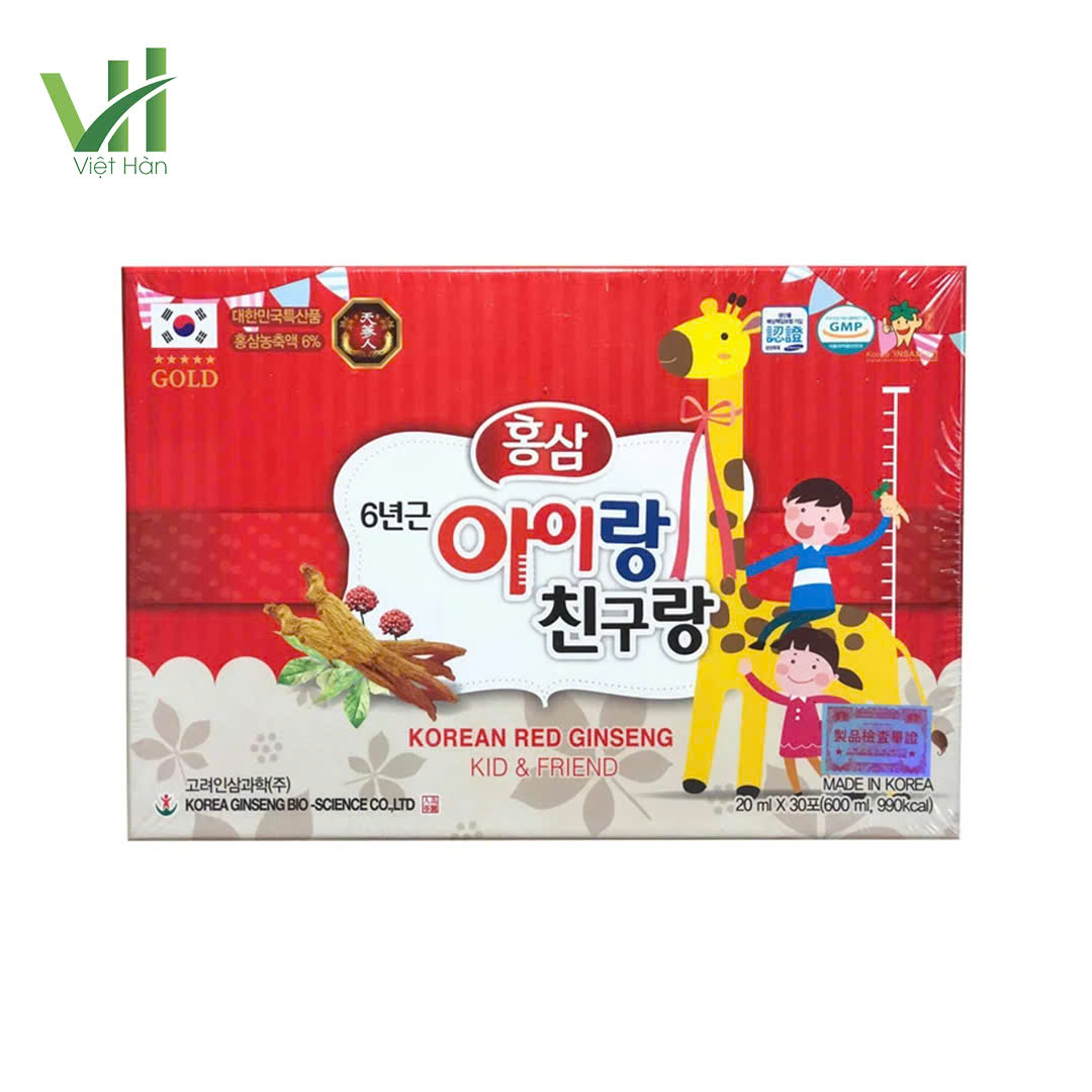 Nước Hồng Sâm Baby Bio Hàn Quốc - Hộp 30 gói x 20ml
