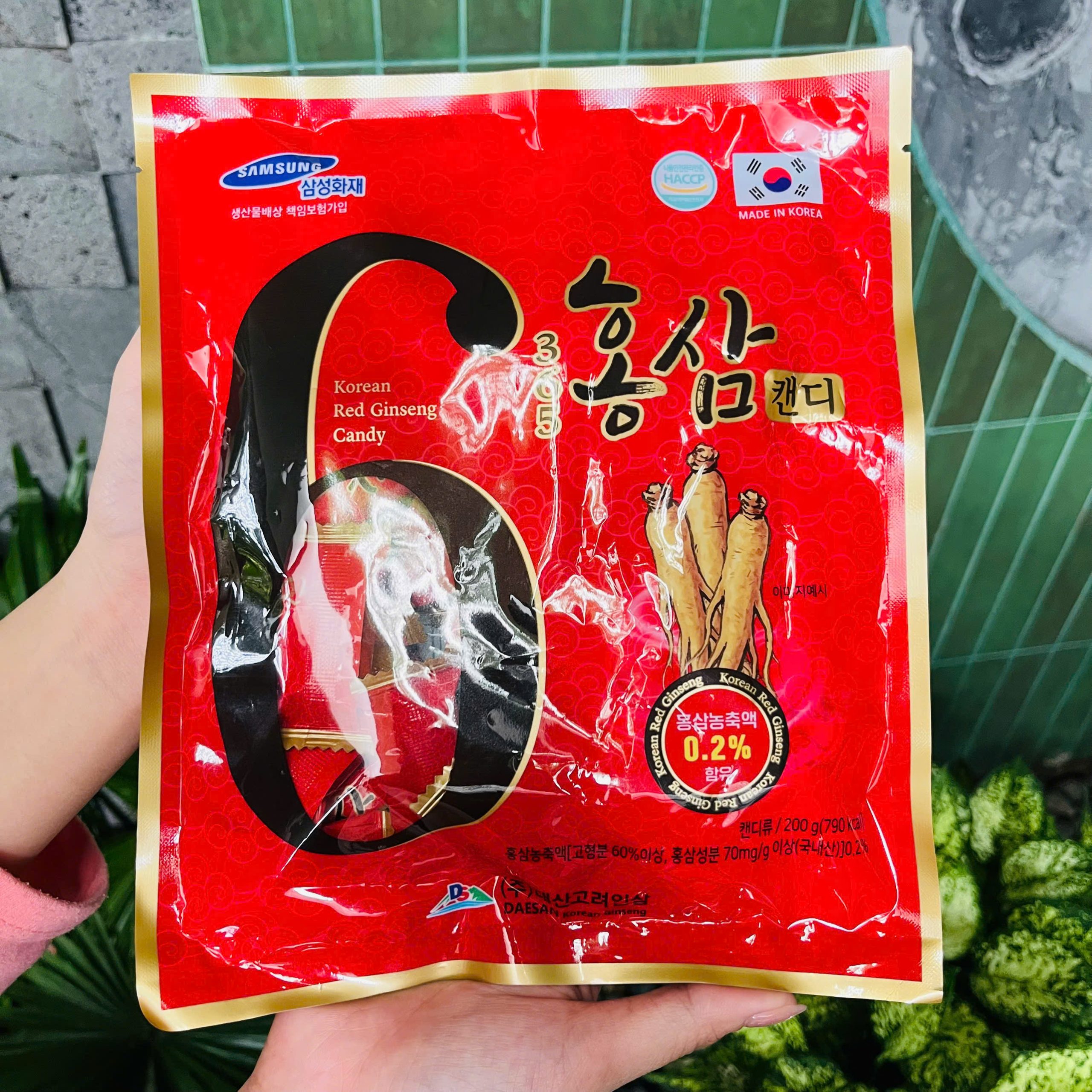 Kẹo Hồng Sâm Số 6 Daesan 200g – Ngọt Dịu, Thơm Nhẹ, Dễ Ăn