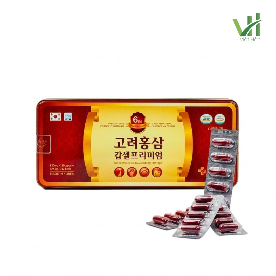 Viên Hồng Sâm Linh Chi Nhung Hươu Daedong 830mg x 120 viên