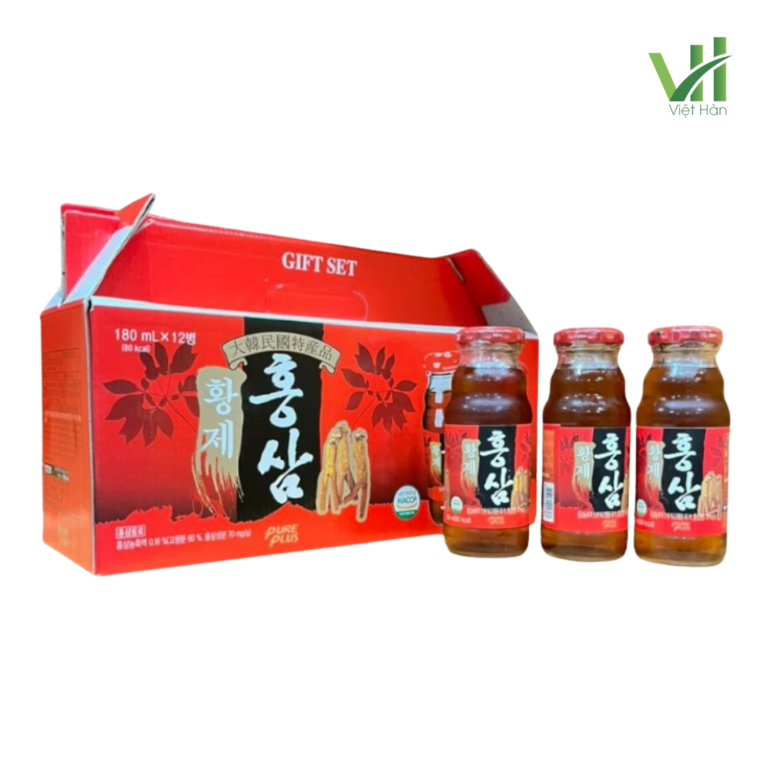 Nước Hồng Sâm Hoàng Đế BIO 180ml x 12 Chai