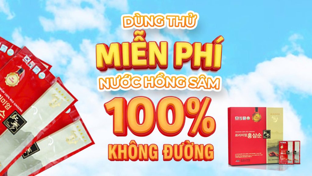 Chương trình dùng thử miễn phí nước hồng sâm không đường