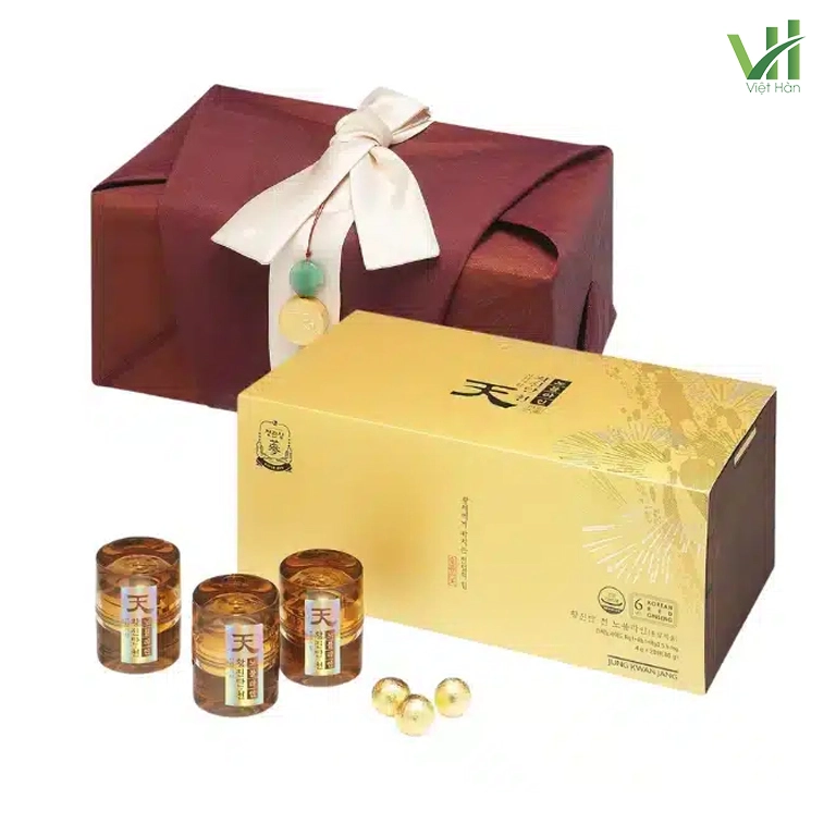 Thiên sâm linh đan dát vàng KGC Jung Kwan Jang Hwang Jin Dan Cheon Noble Line 4g x 20 viên - Ảnh 2