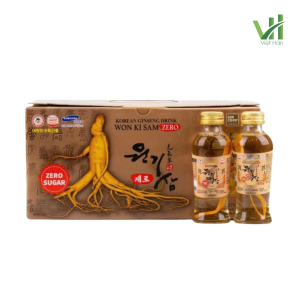 Nước Hồng Sâm Không Đường Có Củ Won Ki Sam 120ml x 10 chai